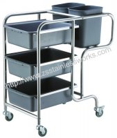 Dish collection cart