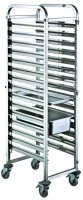 Single line cake tray cart