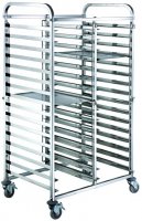 Double line cake tray cart