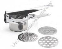 Stainless potato ricer